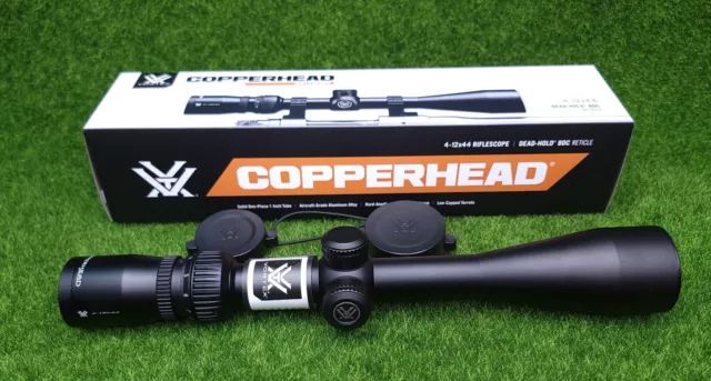 Vortex Copperhead 4-12x44mm Dead-Hold BDC Reticle Riflescope, Black - CPH-412