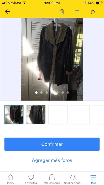women's 3/4 length Soft Leather coat excellent condition. A-line Shearling lined