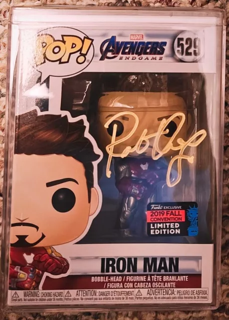 Robert Downey Jr Signed Funko Pop Iron Man SWAU Avengers Limited Edition Endgame