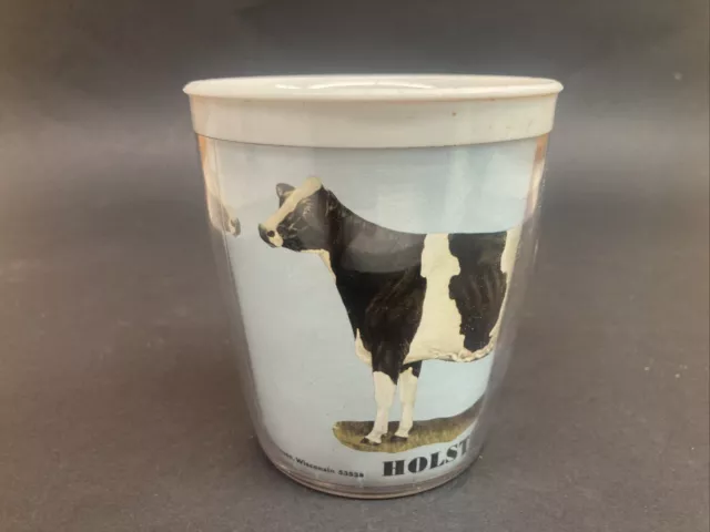 Vintage Nasco True Type Holstein Cow Plastic Cup Mug USA Preowned 2