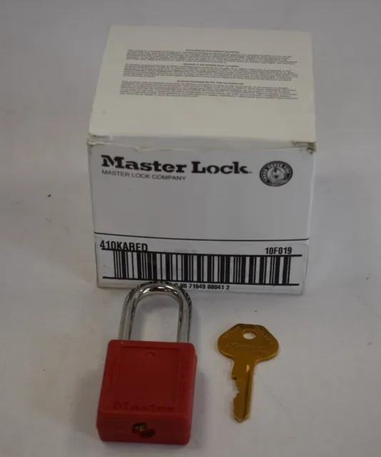Master Lock Keyed Alike Retaining Key Lockout Padlock 410KARED Key 10F019 Pack
