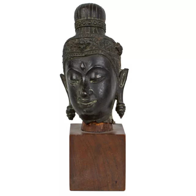 Thailand 17./18. Jh. Bronzekopf - A Thai Bronze Head of Buddha- Tête De Bouddha