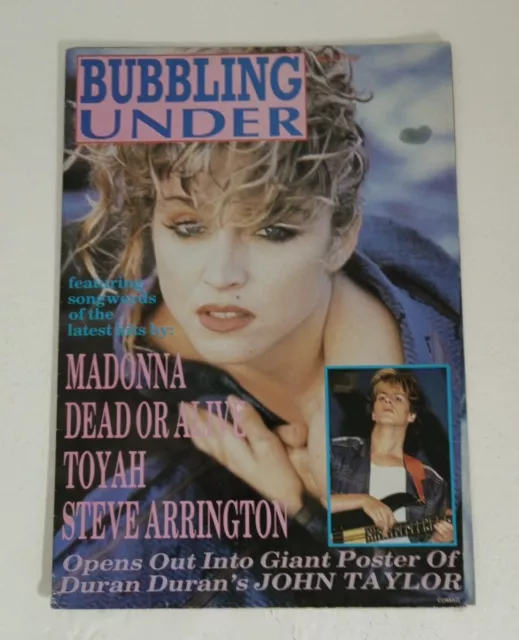 Rare Bubbling Under Madonna Duran Duran John Taylor Large Pull Out Poster 1980s