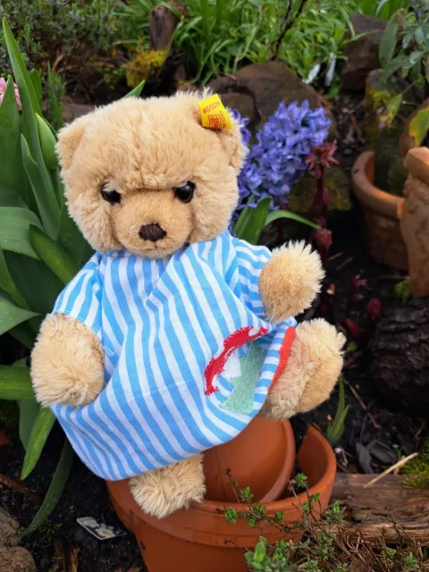 Alter Steiff Teddy 💙 Teddybär Knopf/Fahne Vintage