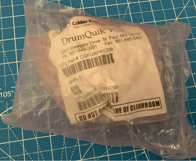 Colder DrumQuik DQPURFR1208 3/4" Female X 1/2" PFA Male Flare Reducer