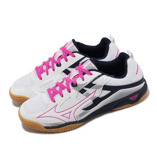 Mizuno Wave Kaiserburg 7 Wide White Navy Pink Gum Women Table Tennis 81GA2220-64