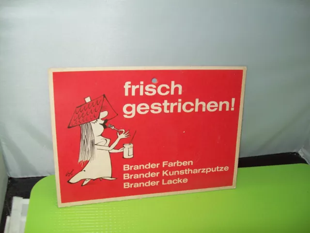 Maler-Schild Frisch gestrichen Brander Farben lacke Kunstharzputze