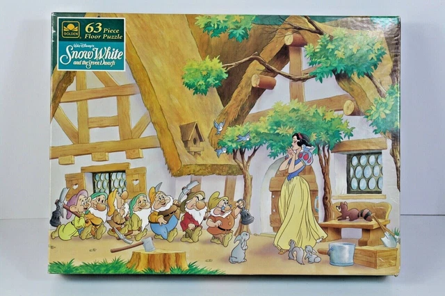 DISNEY SNOW WHITE & The Seven Dwarfs 63pc Floor Puzzle, Brand New $22. ...