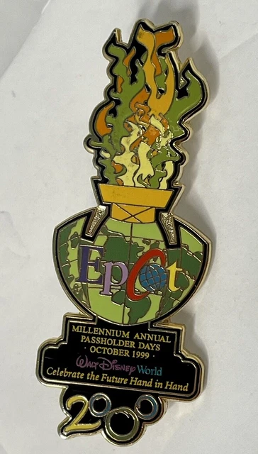Rare Disney Millennium Epcot Celebrate Future Passholder 2000 Vintage Pin