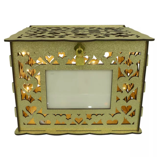 Wooden Wedding Card Box with LED for Reception-GN