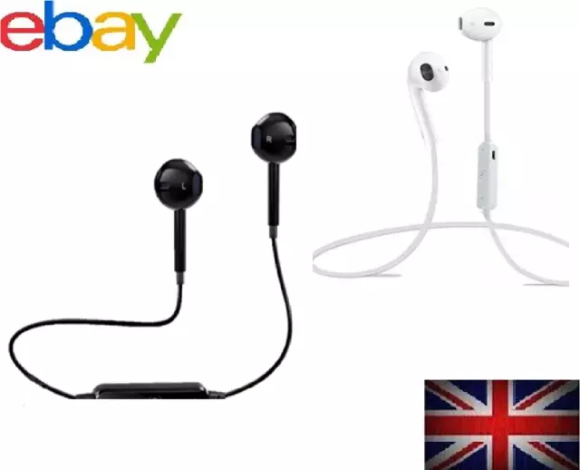 Sweatproof Wireless Bluetooth Earphones Headphones Sport Gym Samsung iPhone UK