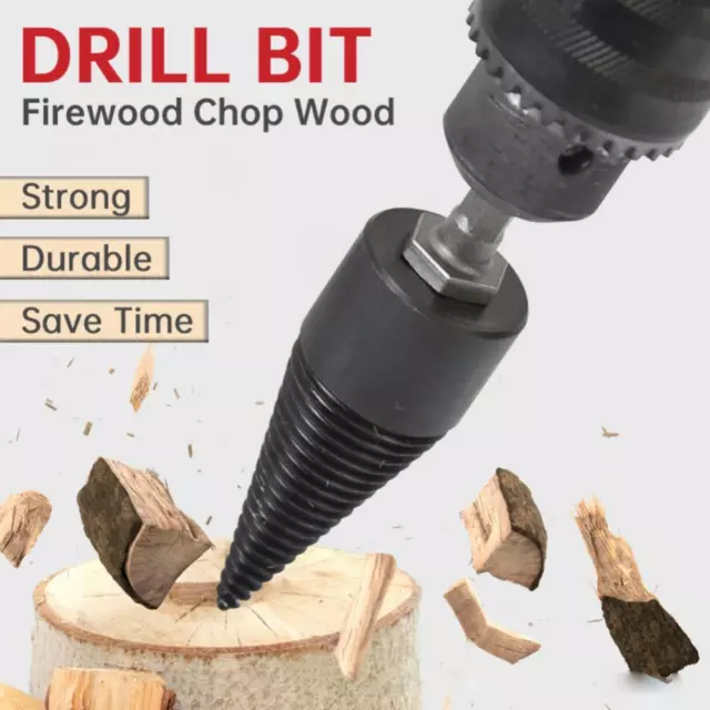 High Speed Twist Firewood Drill Bit Wood Splitter Screw Splitting Cone Driver