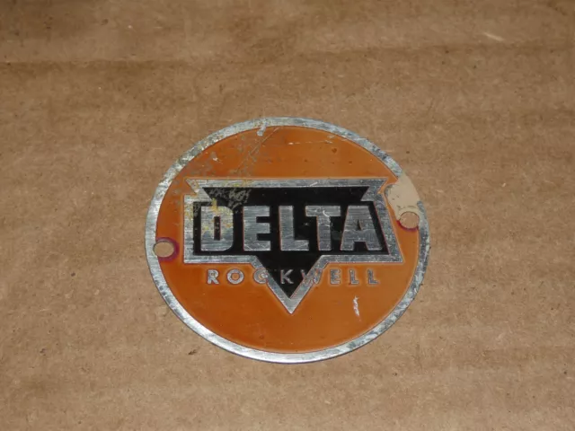 Vintage Delta Rockwell Machinery Badge 2" Round