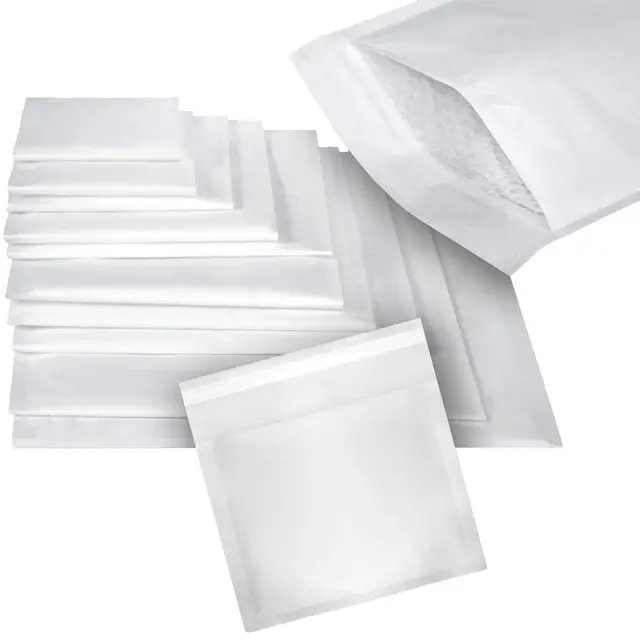 100 Enveloppes pochettes bulle air matelassees blanche Eco 150X220 m/m REF C