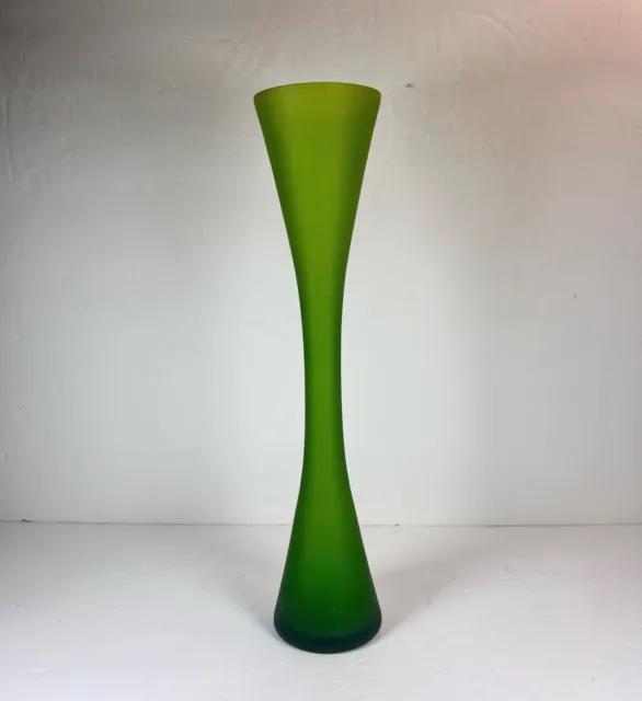 Green Carlo Moretti Studio Glass Vase Mid Century Modern Murano Italian Retro
