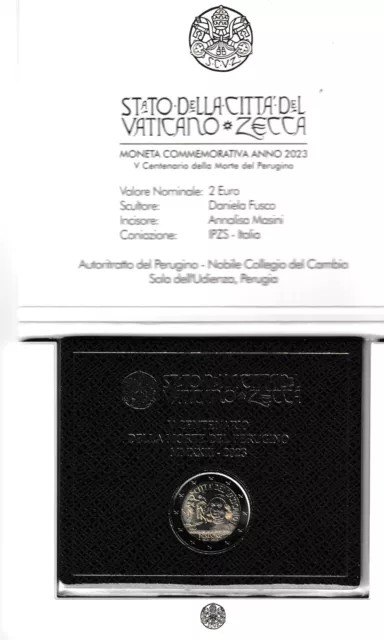 Coffret 2 Euros Commémorative Vatican 2023 BU Perugino