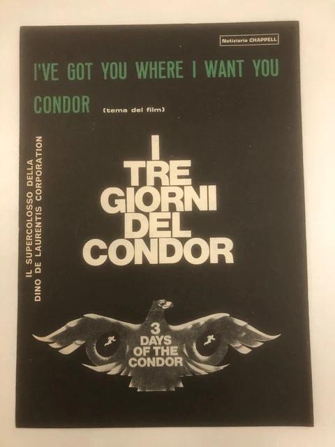 Got You Where I Want You Movie SPARTITO FILM I Tre Giorni Del Condor I've Got You Where I Want You