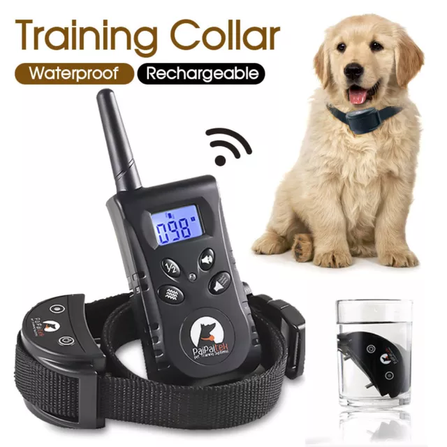 Rechargeable 500 Yard Remote Vibration Pet Dog Training Collar Waterproof PD520V