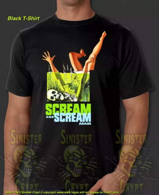 Scream and Scream Again Vincent Price Peter Cushing Thriller Horror Retro New T-