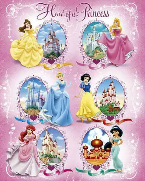 Disney Princess : Castles - Mini Poster 40cm x 50cm nuevo y sellado