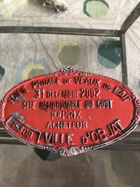 French Agriculture Award Plaque