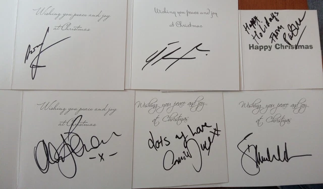 Lot Of 6 Autographed Greeting Cards Signed By Strictly Come Dancing Stars