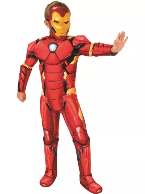 Ultimate Supereroe Costume per Bambini - 7-8 Anni Iron Man Deluxe Abito