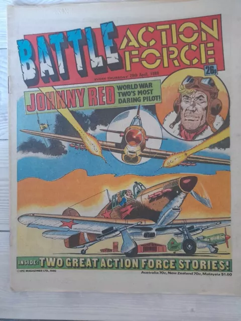 BATTLE ACTION FORCE Comic 26 April 1986 - Johnny Red etc. FREE P+P