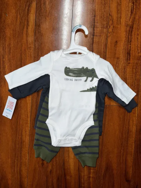 Just One You By Carter’s Size 3 Months 3 Piece NWT Baby Boy Outfit
