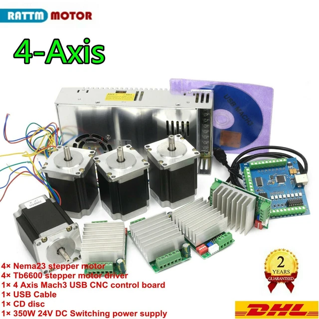 3 Axis Nema 23 Stepper Motor Driver Controller Cnc Kit FOR SALE ...