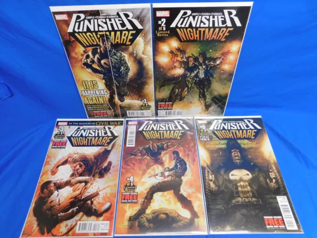 Punisher Nightmare #1-5 Complete Series Set 1 2 3 4 5 Marvel Comics 2013