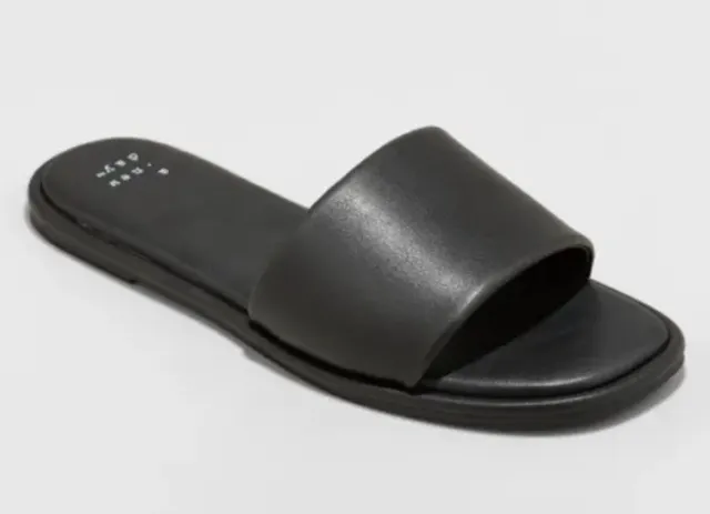 A New Day Women's Size 6 Sandals Black Lulu Slide