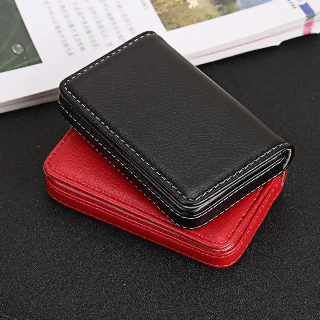 Card Holder Metal Aluminum Business ID Credit Card Holder Faux Leather  Unisex