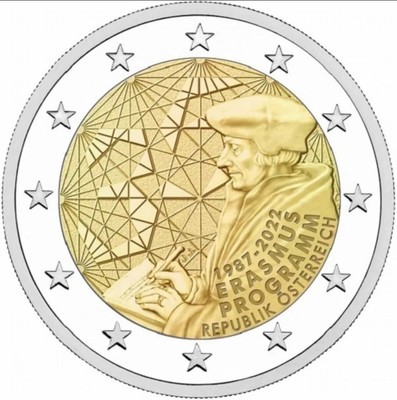 AUSTRIA 2022 - 2 Euro giro comune Erasmus EUR 3,50 - PicClick DE