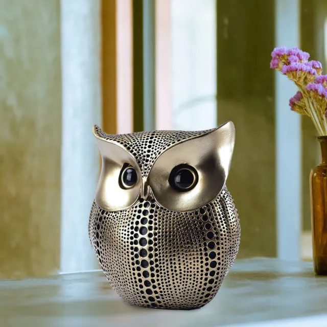 Resin Bird Animal Statue Desktop Ornaments Polka Dot Home Decor for Living Room