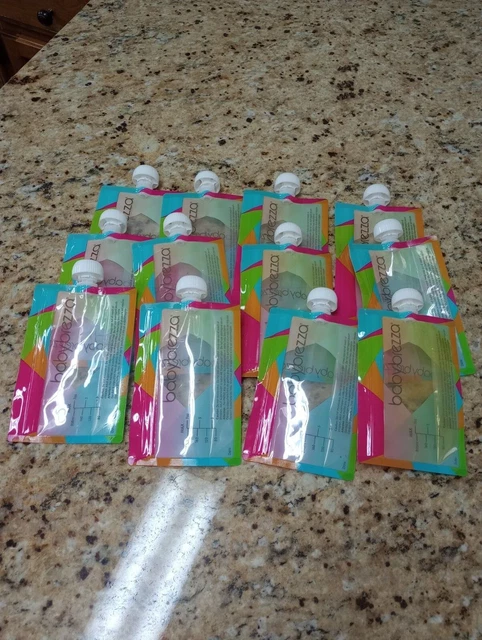 New 12 Baby Brezza 7 oz pouches for Organic Baby Food or other soft food 