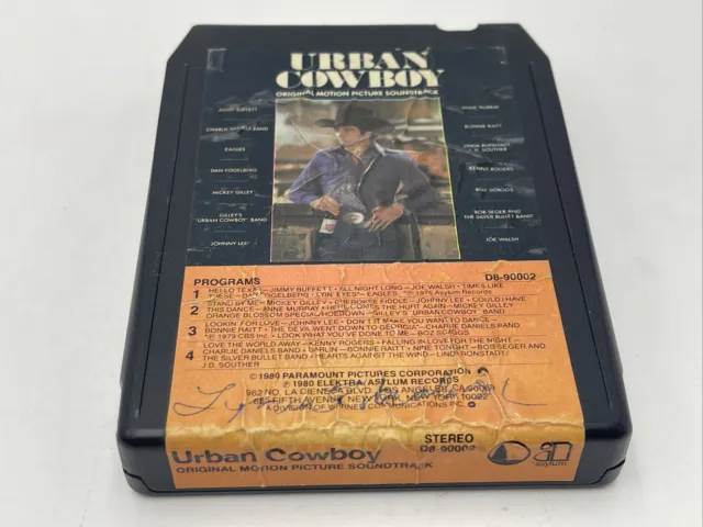 Urban Cowboy Soundtrack 8 Track Tape John Travolta 1980 Elektra # D8-90002
