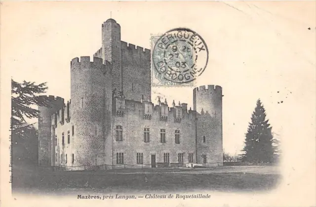 Cpa 33 Mazeres Pres Langon Chateau De Roquetaillade
