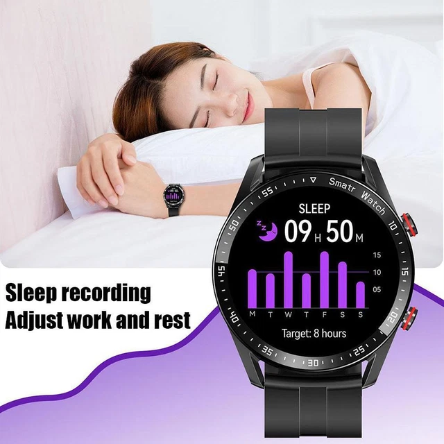 Haulvean Smartwatch Uomo 1.85 HD Orologio con Effettua/Risposta Chiamate,730mAh IP68 Impermeabile Fitness Tracker con Torcia a LED,24/7 Frequenza Cardiaca SpO2 Monitor del sonno per iOS Android