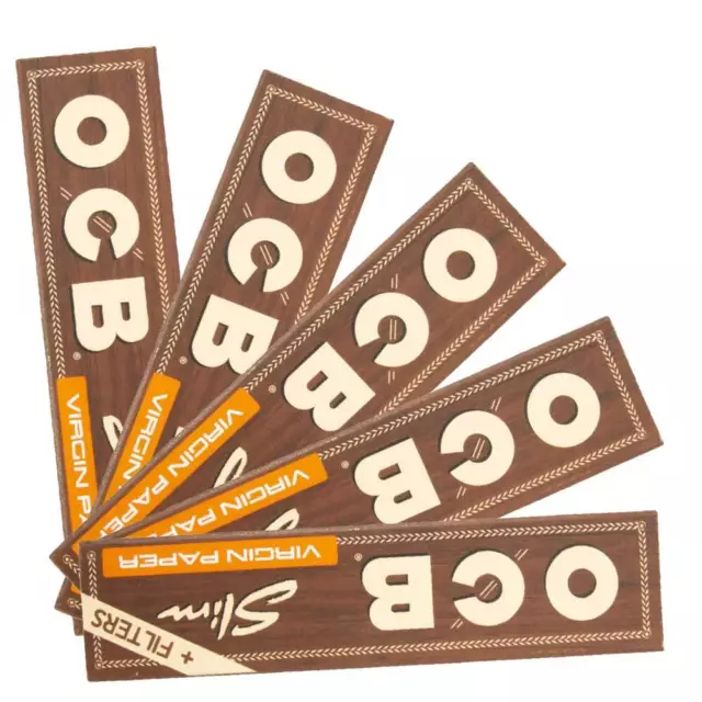 Papeles rodantes delgados tamaño OCB Virgin King + puntas - 5 piezas