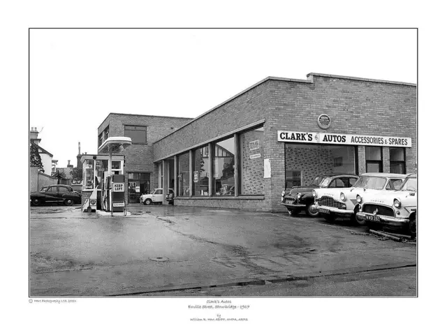 Clark's Autos , Enville Street Stourbridge Classic Cars, England, Picture Print