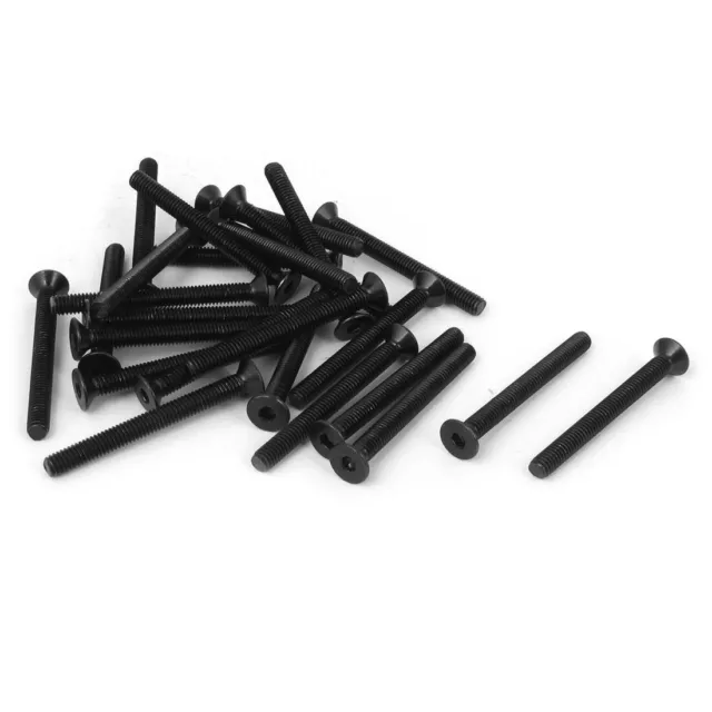 M4x40mm 10,9 de acero al carbono tornillo Allen de cabeza avellanada 35pcs negro