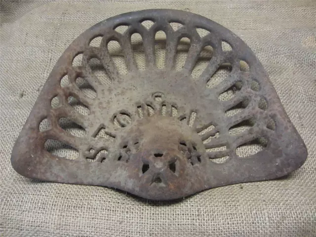 Vintage Stoddard Cast Iron Tractor Seat > Antique Farm Tools Equipment 8923