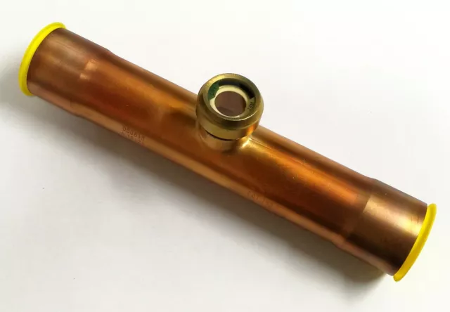 Refrigeration Brass 1 3/8'' Sight Glass - Solder Type - 607-2222 Rf607-2222