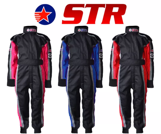 STR Junior Race Suit Overalls Stock Car Micro F2 Fireproof Child Ninja Kart F1