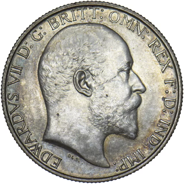 1902 Matt Proof Florin - Edward VII British Silver Coin - Very Nice