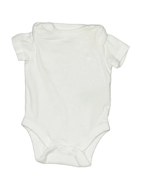 Baby Gap Boys White Short Sleeve Bodysuit Preemie/Up to 7 lb.