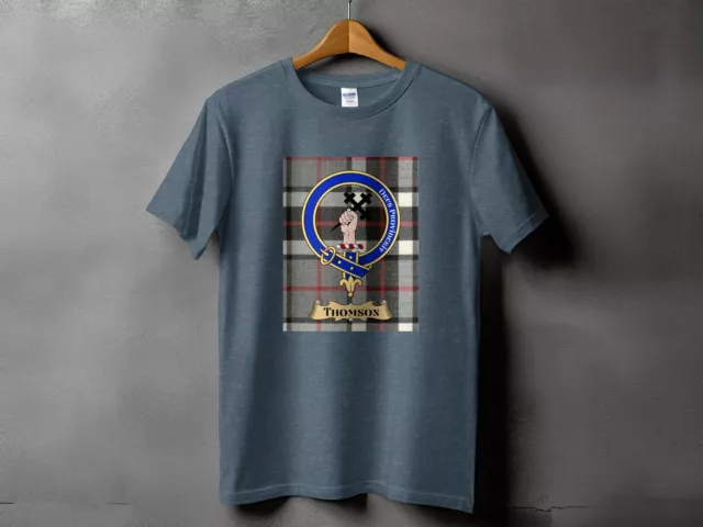 Thomson Clan Tartan T-Shirt, Scottish Pride Fist Graphic Tee, Unisex