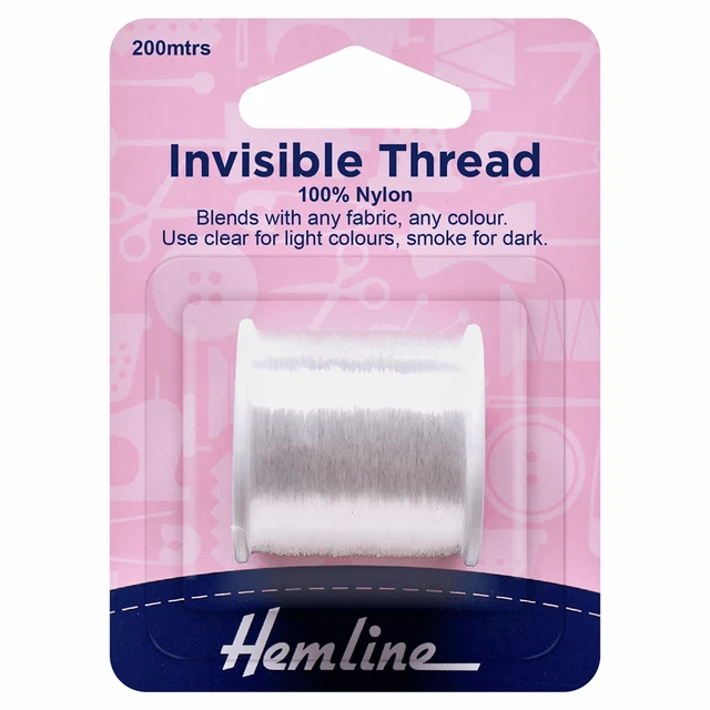 100% Nylon Clear Invisible Sewing Thread 200m Meter Magic Nylon Quilting Spool
