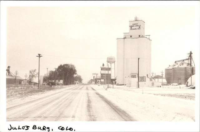 Julesburg, Colorado - Farming Road In Winter - 1983 - Modern Real Photo Postcard